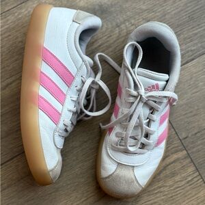 Adidas VL Court 3.0 Kids White and Pink Sneakers